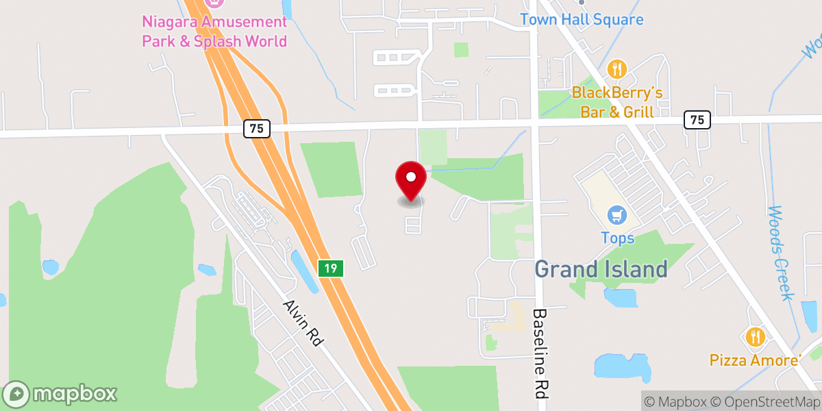 Map showing location of Trinity Church Grand Island