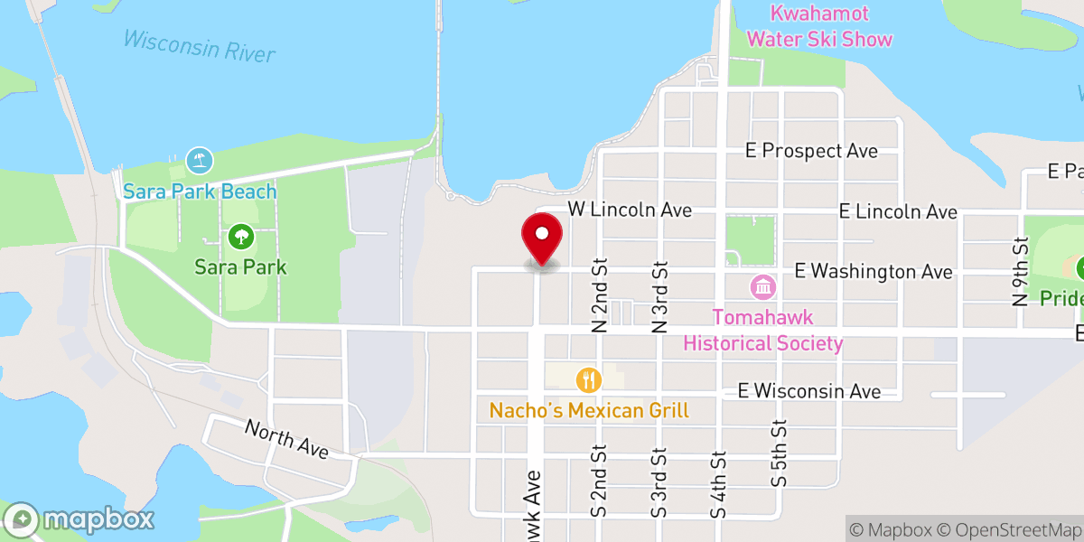 Map showing location of Evangelical Covenant Church