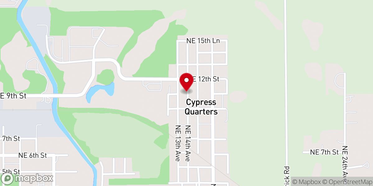 Map showing location of Mt Olive Missionary Baptist