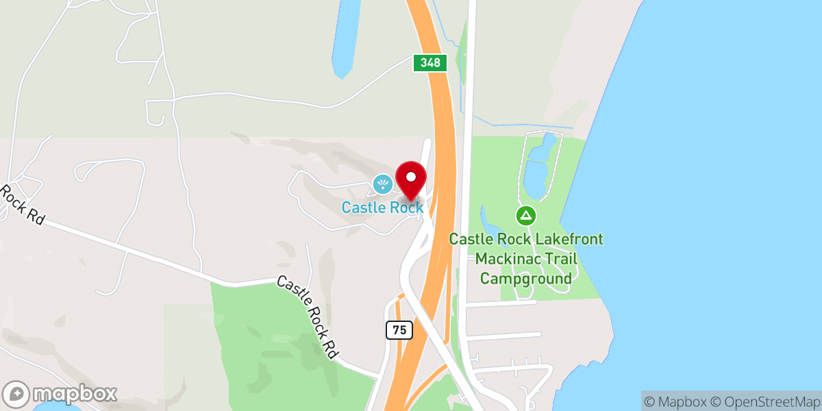 Map showing location of Castle Rock