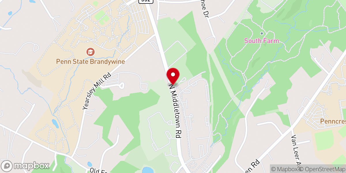 Map showing location of Middletown Friends Monthly Meeting