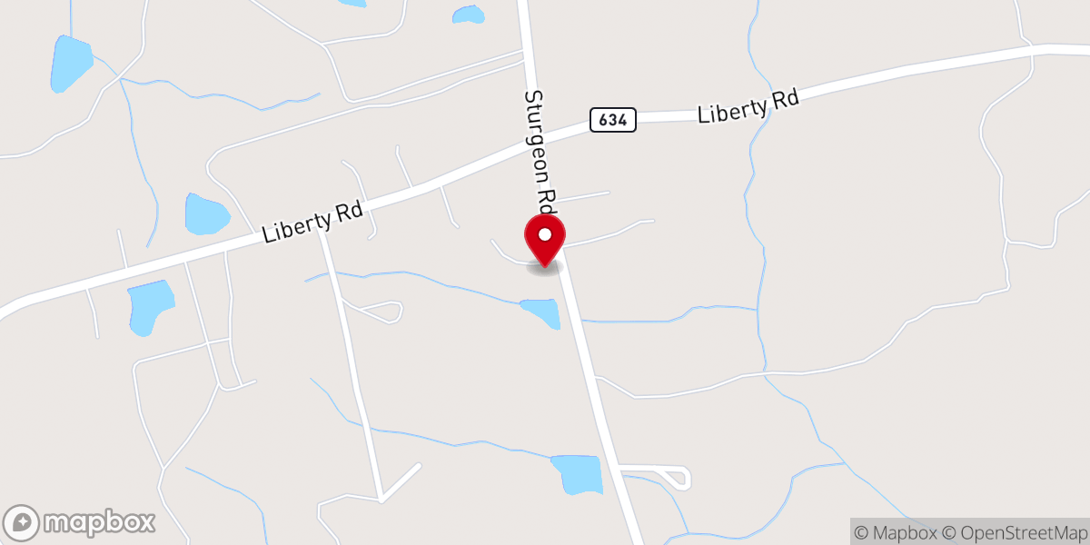 Map showing location of Olive Branch R.Z.U.A. Church