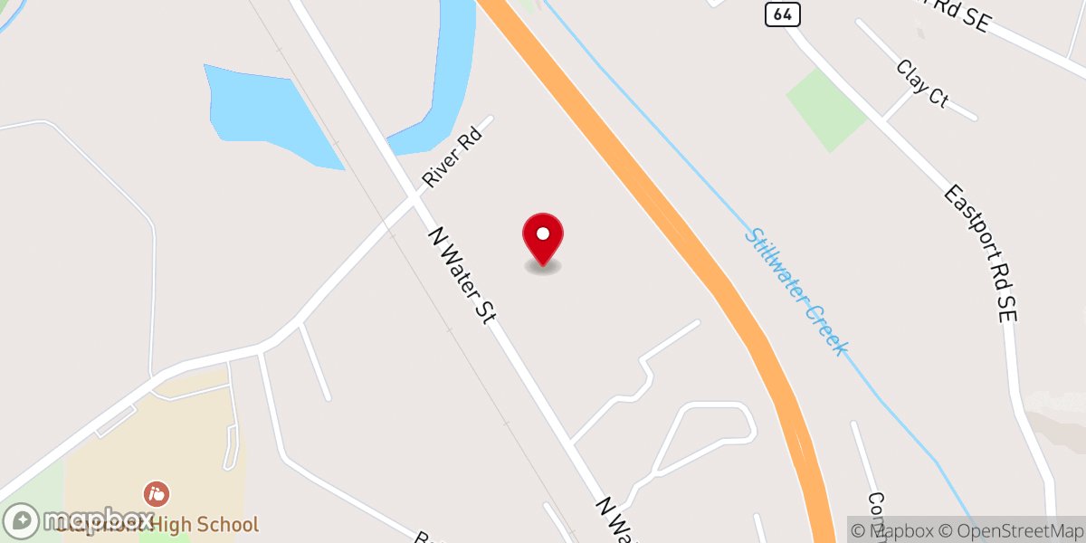 Map showing location of Organic Church