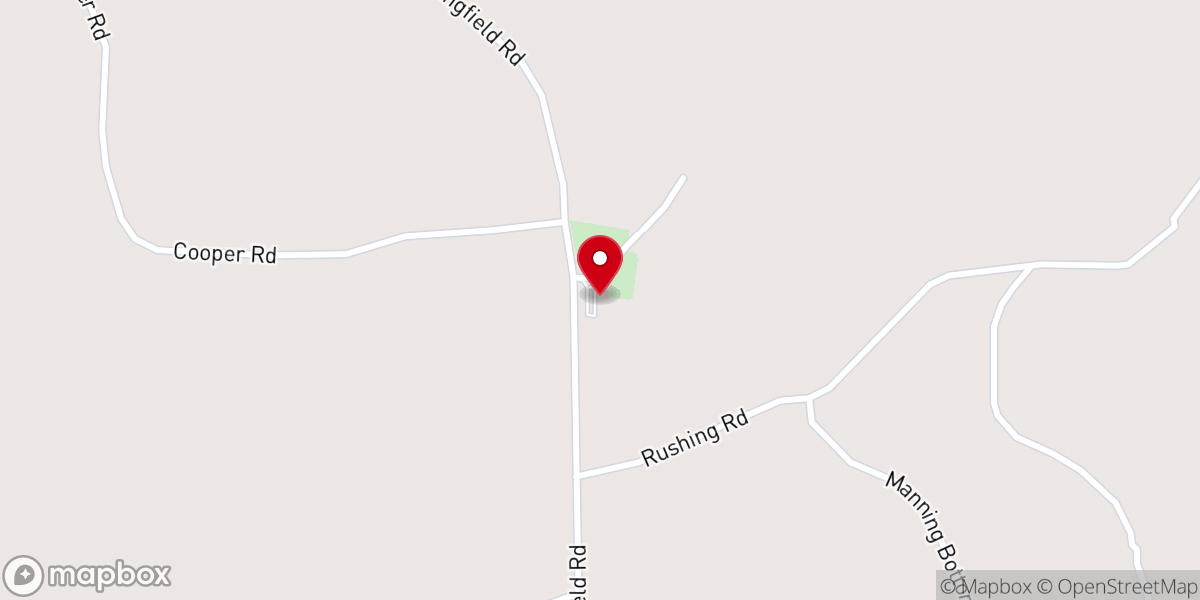 Map showing location of Springfield Baptist Church