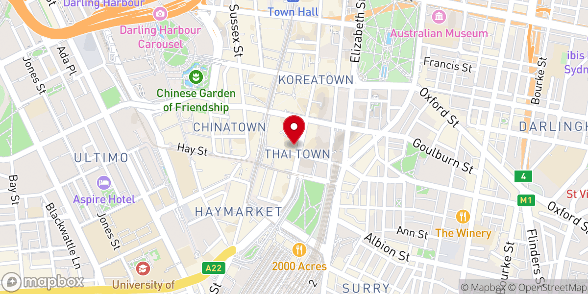 Map showing location of GBI Miracle Service Sydney