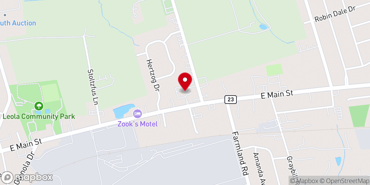 Map showing location of Conestoga Church of the Brethren