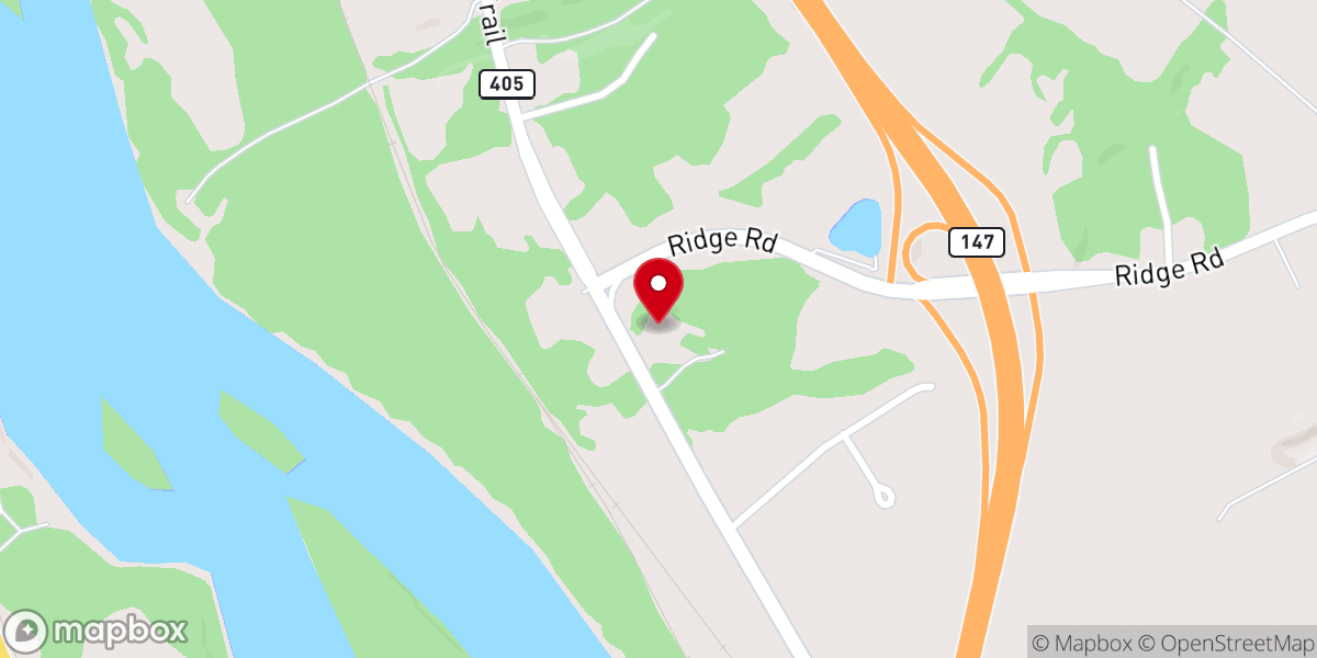 Map showing location of Ridgeview Evangelical Free Church