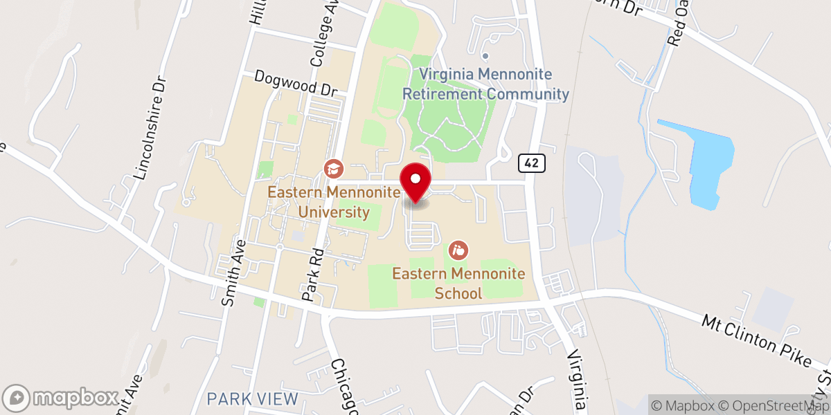 Map showing location of Shalom Mennonite Congregation