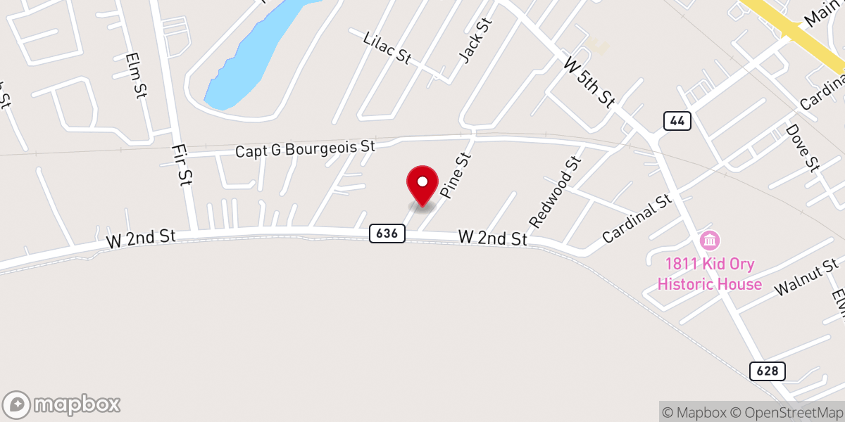 Map showing location of Providence Baptist Church