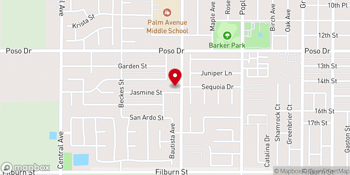 Map showing location of Trinity Lutheran Church