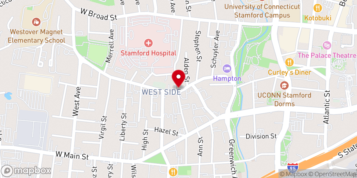 Map showing location of Bethel Tabernacle