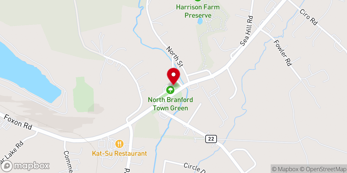 Map showing location of North Branford Congregational