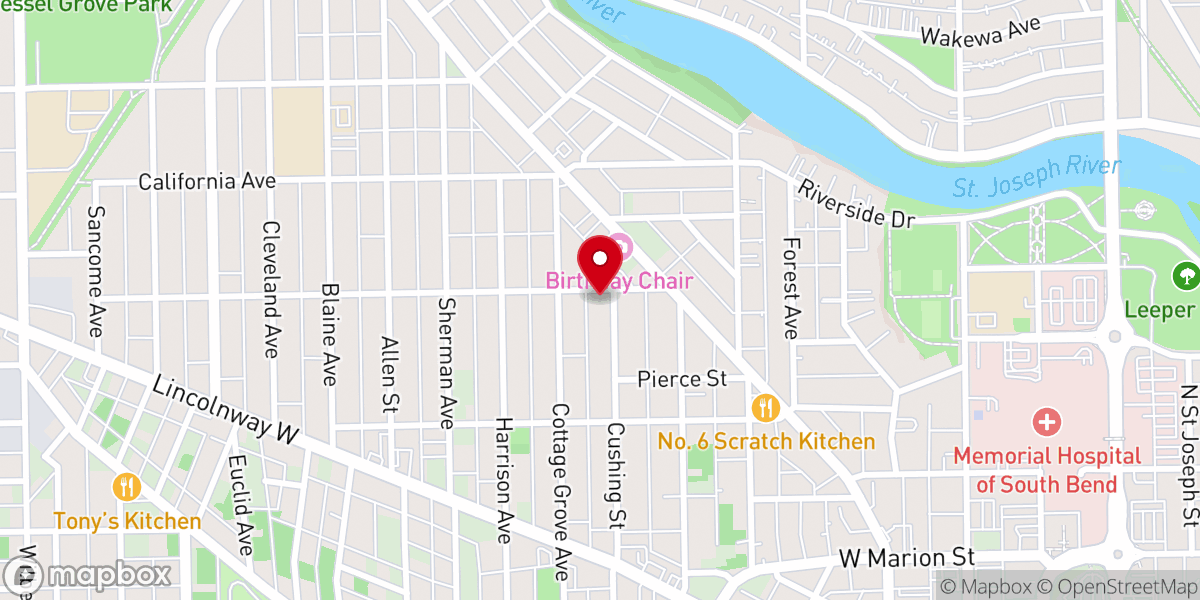 Map showing location of New Peters Rock Missionary Baptist Church