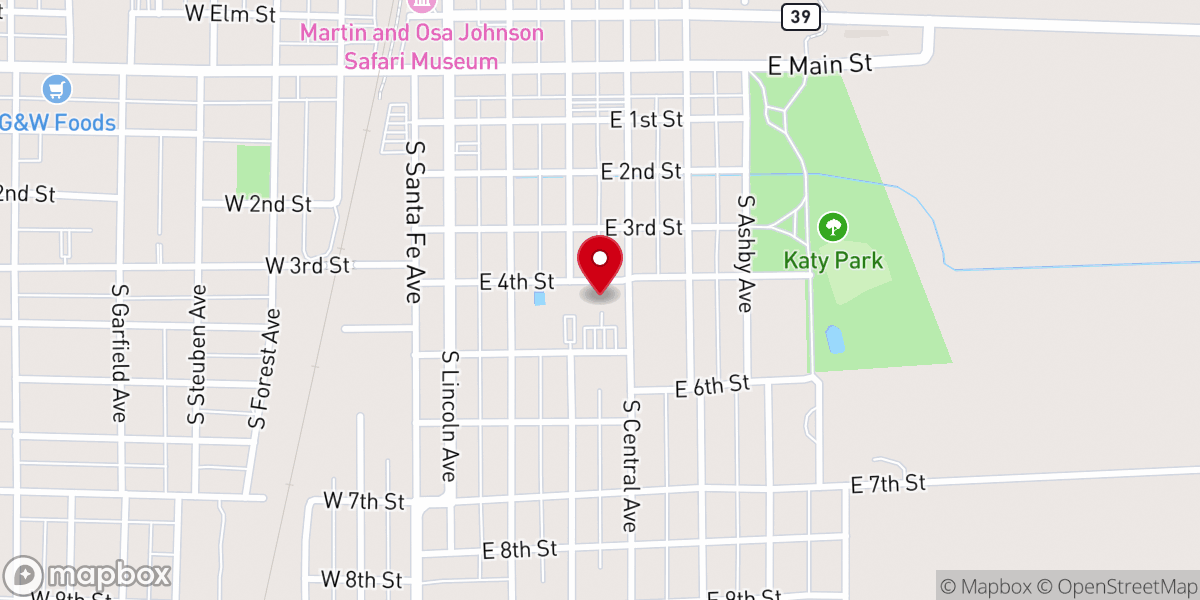 Map showing location of Grace Community Church