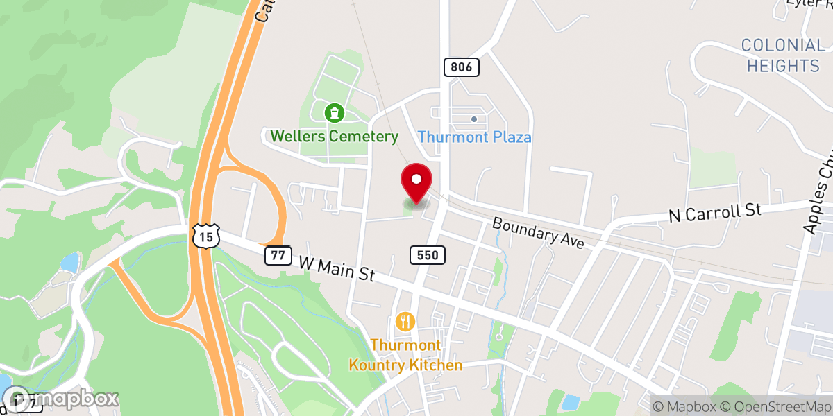 Map showing location of Our Lady of Mount Carmel Catholic Church