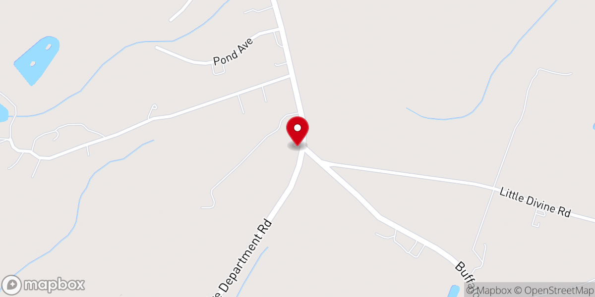 Map showing location of New Hill Missionary Baptist Church