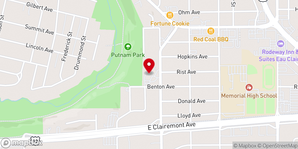 Map showing location of First Presbyterian Church
