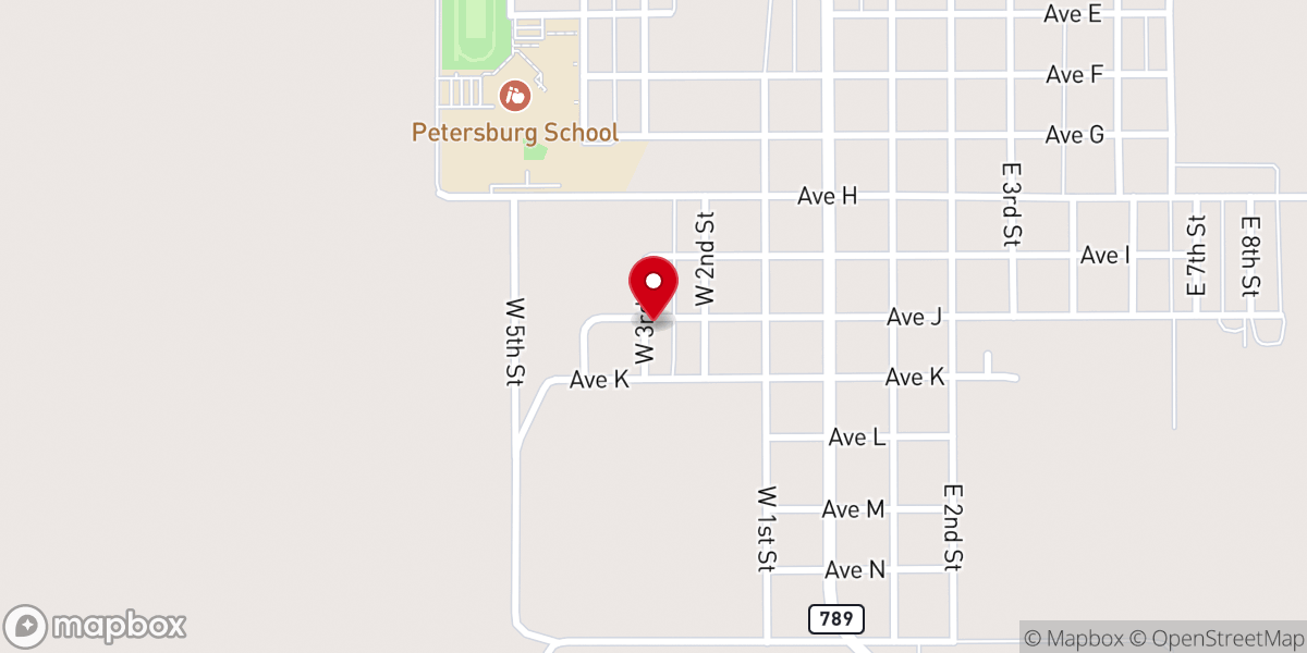 Map showing location of Hopewell Missonary Baptist Church