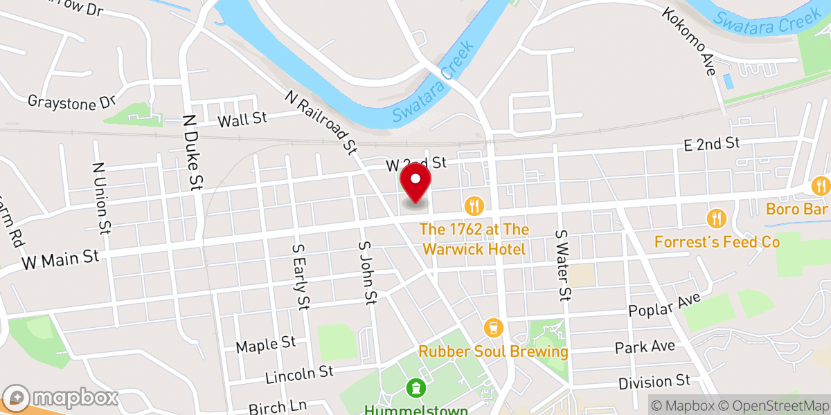 Map showing location of Hummelstown Food Pantry