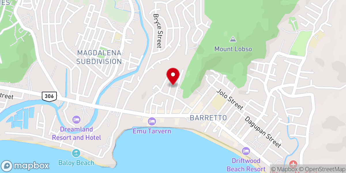 Map showing location of Church of Christ at Barretto