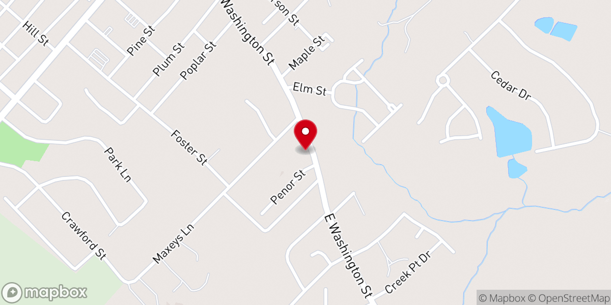 Map showing location of Faith Church