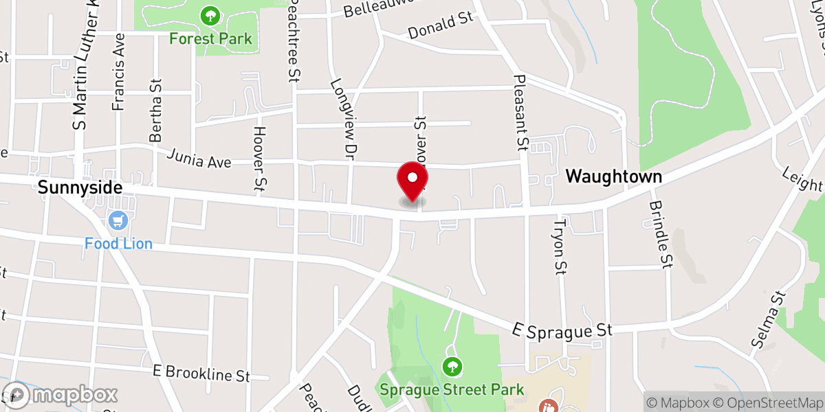 Map showing location of Southside Community Mission