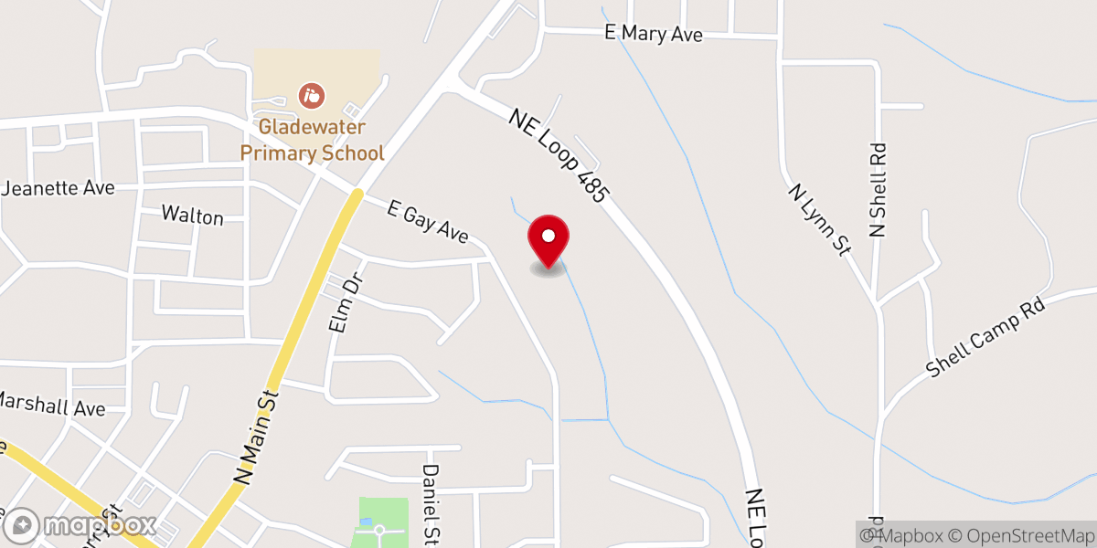 Map showing location of Baptist missionary church