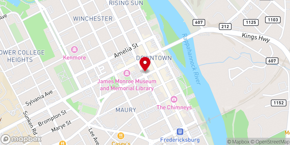 Map showing location of St. George's Episcopal Church