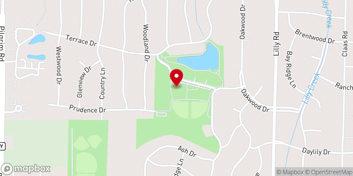 Map showing location of Oakwood Park