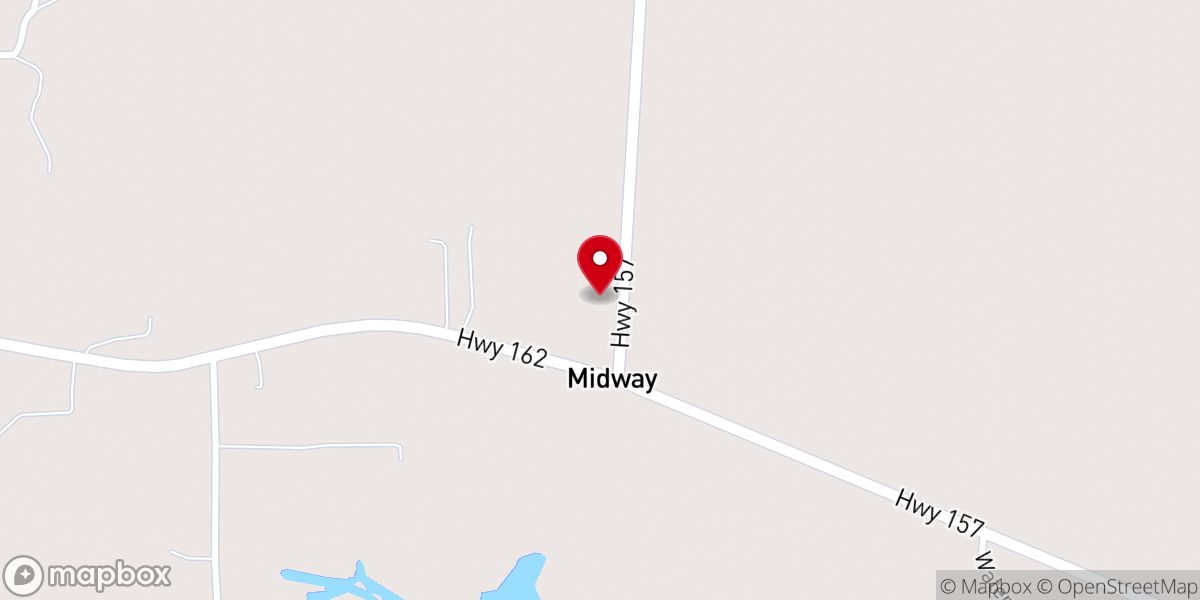Map showing location of Belcher Chapel Baptist Church