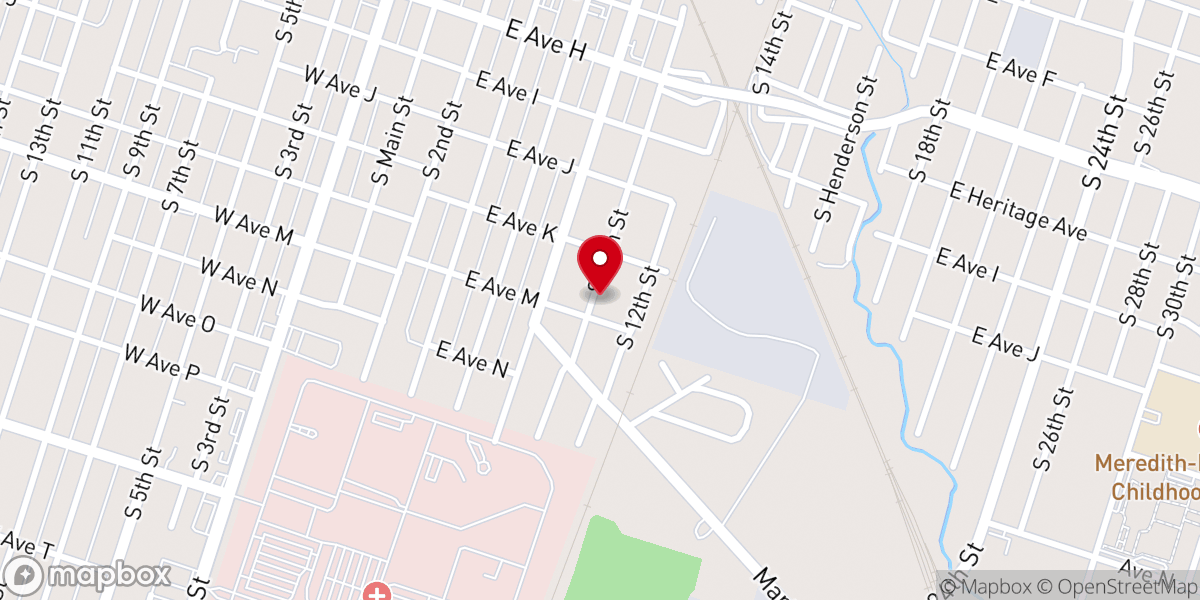 Map showing location of 10th and M Church of Christ