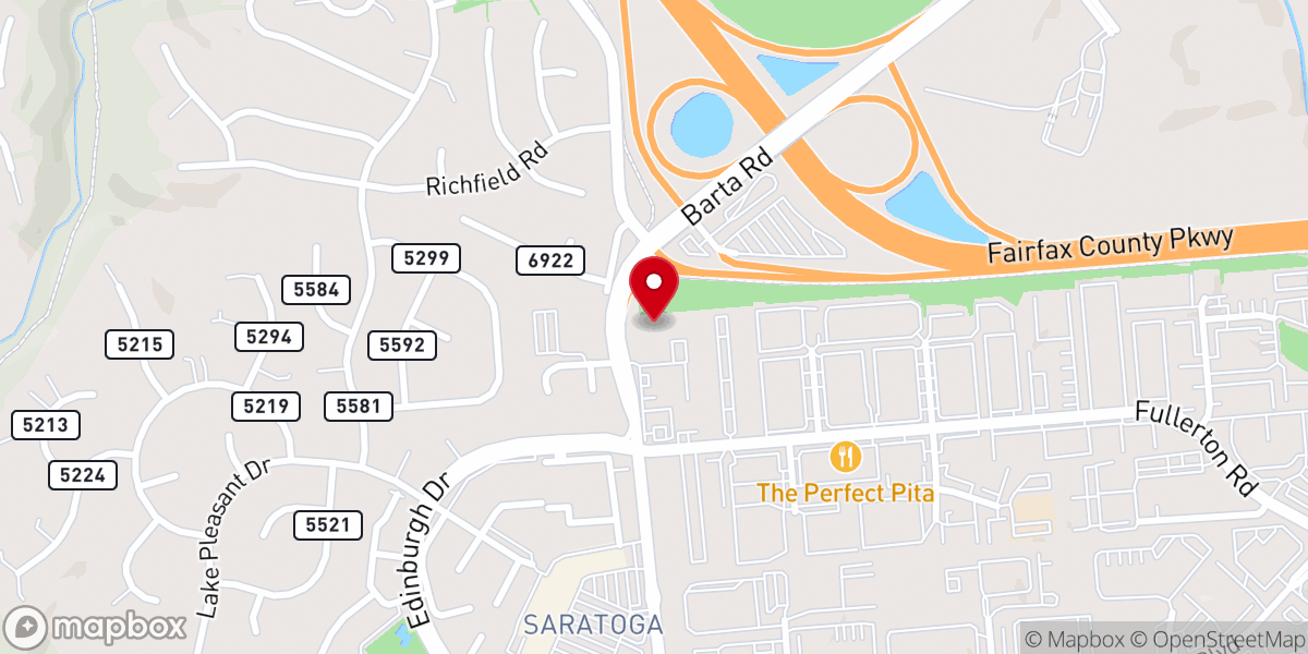 Map showing location of Bethel Worship Center