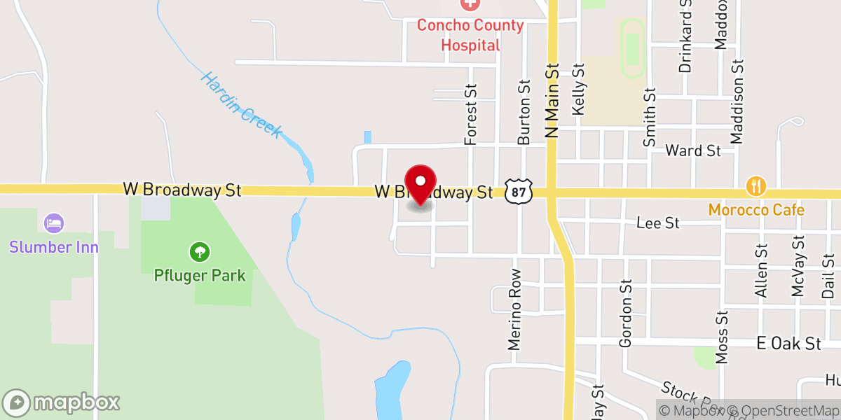 Map showing location of Trinity Lutheran Church