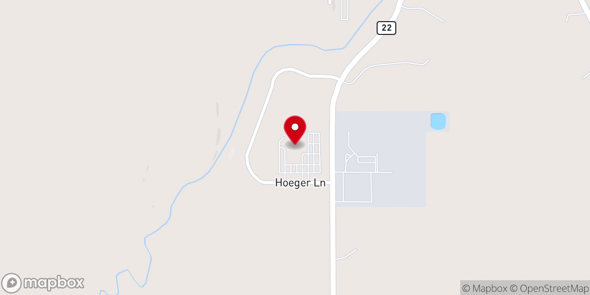 Map showing location of Crossroads Evangelical Free Church