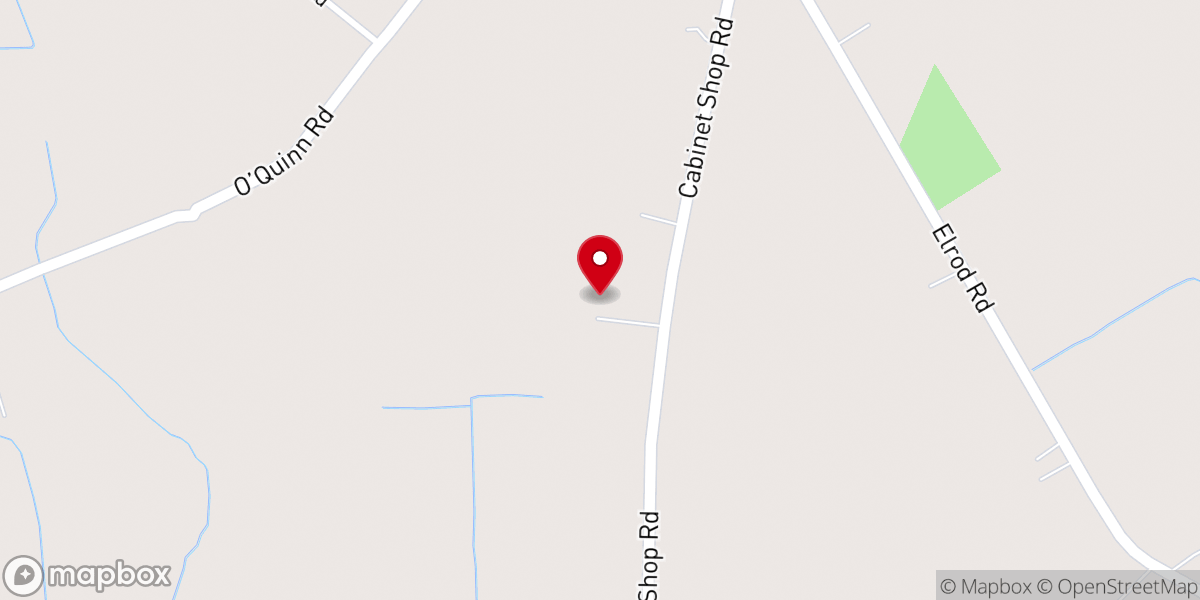Map showing location of Antioch Missionary Baptist Church