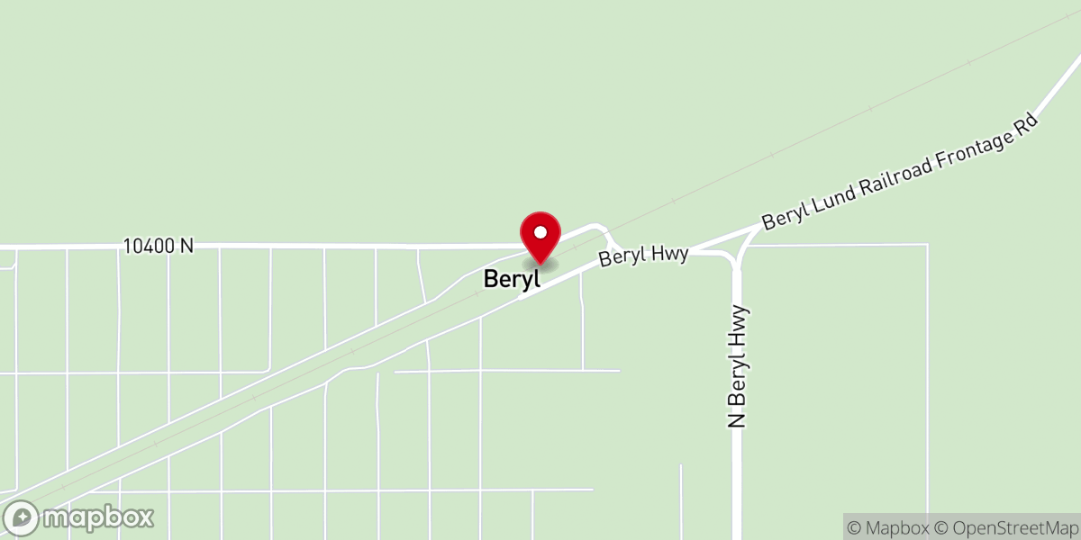 Map showing location of Beryl