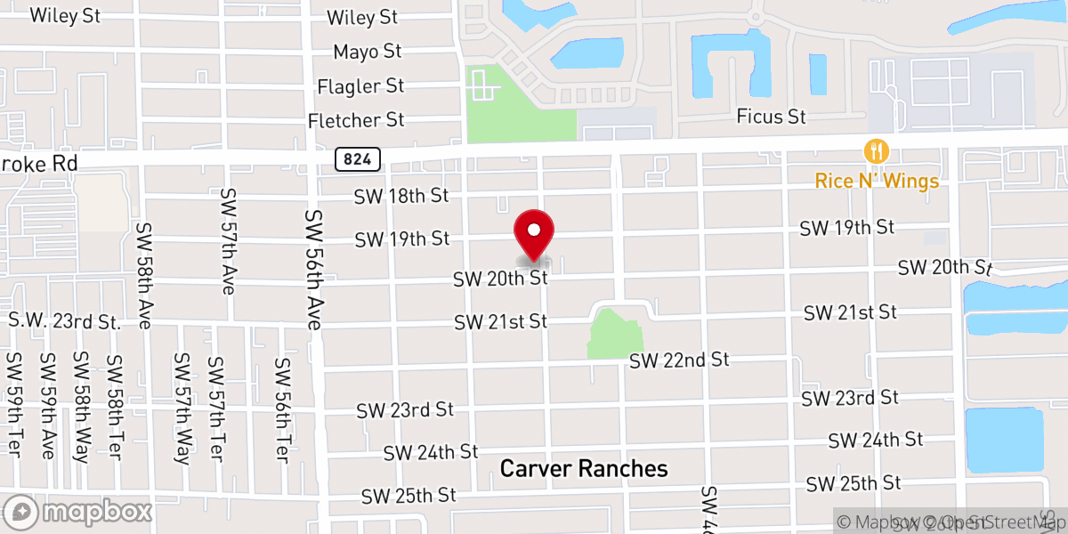 Map showing location of Central Missionary Baptist Church