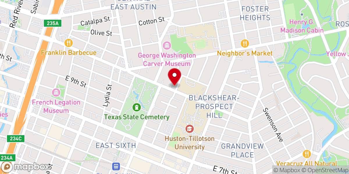 Map showing location of Holy Cross Catholic Church