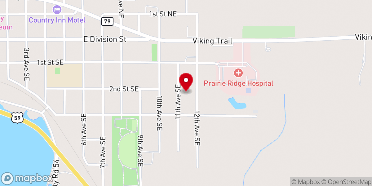 Map showing location of Grace Evangelical Free Church