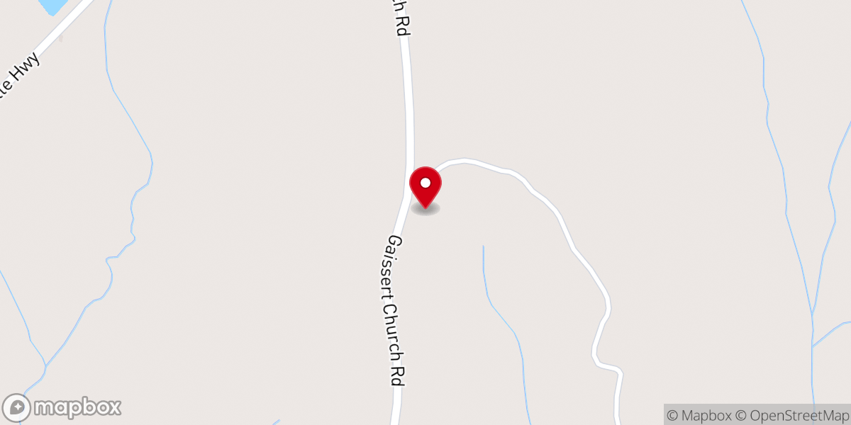 Map showing location of Gaissert United Methodist Church