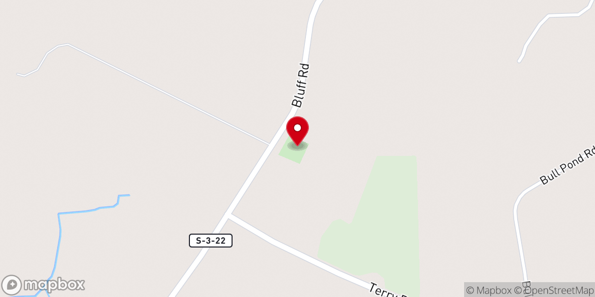 Map showing location of Smyrna Church