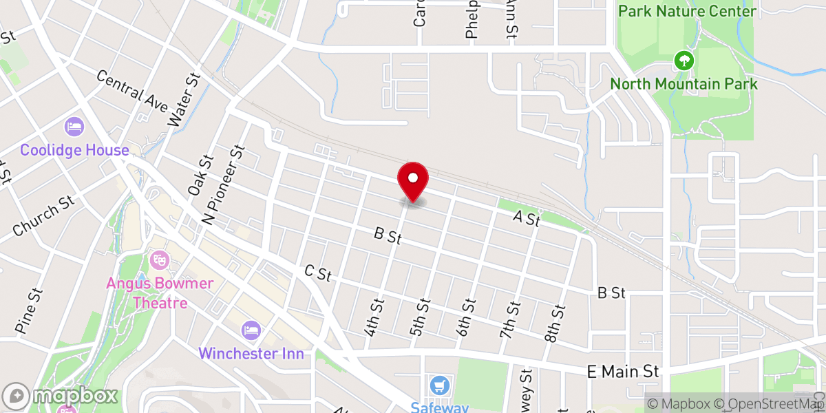 Map showing location of Ashland Meditation Group