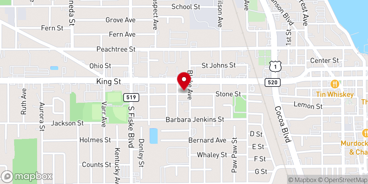 Map showing location of Stone Street Church of God