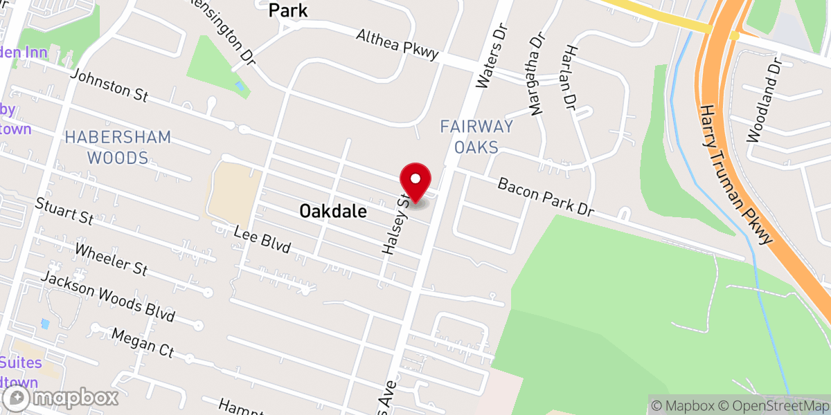 Map showing location of New Hope Fellowship Christian Church