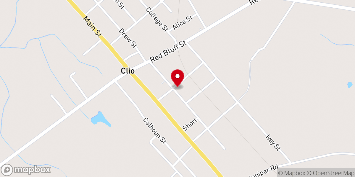 Map showing location of Asbury United Methodist Church