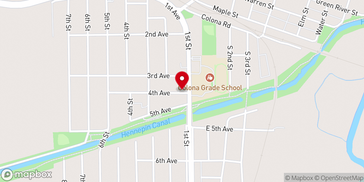 Map showing location of First Southern Baptist Church