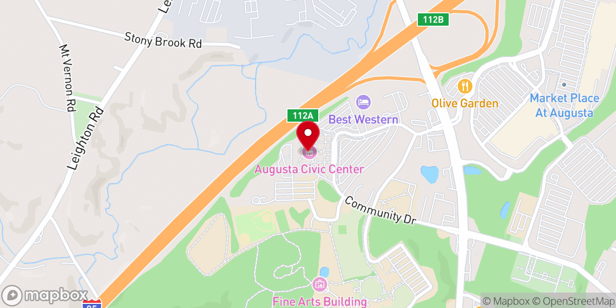 Map showing location of Augusta Civic Center