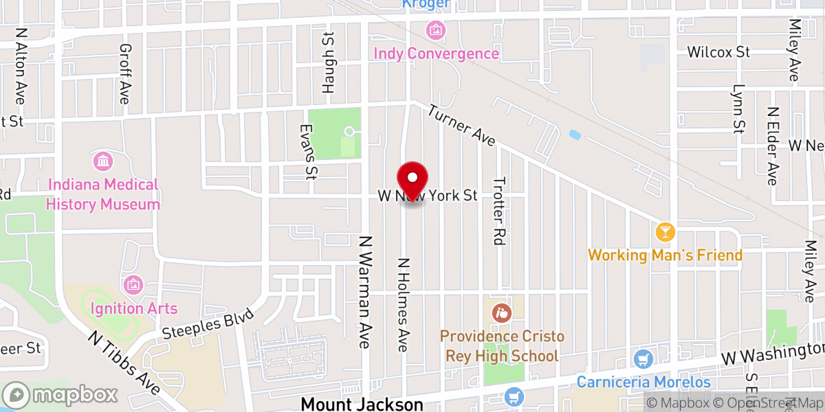 Map showing location of Lee Temple C.O.G.I.C