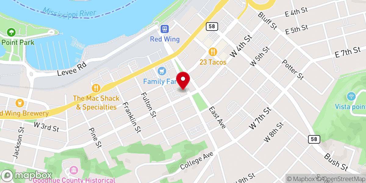 Map showing location of St Paul's Lutheran Church