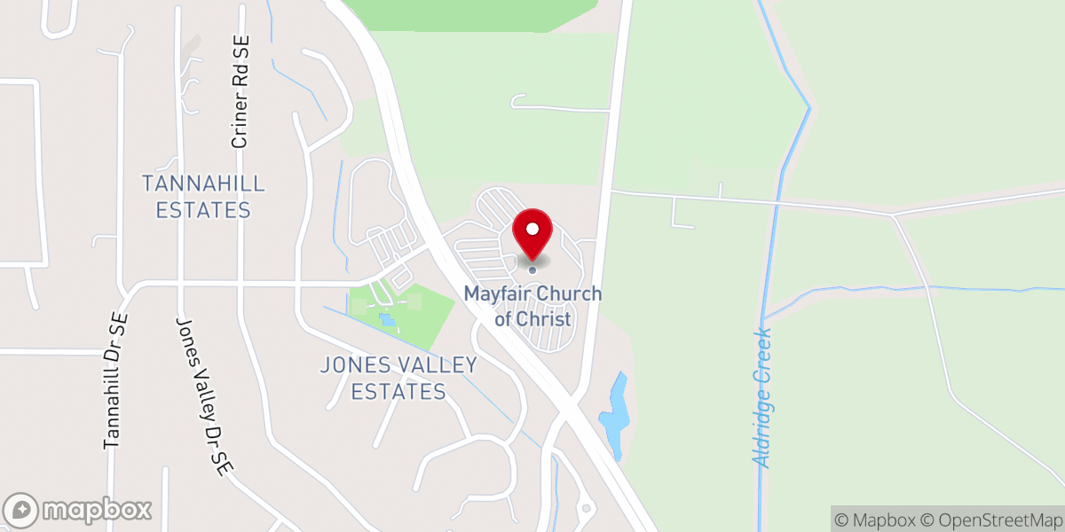 Map showing location of Mayfair Church of Christ